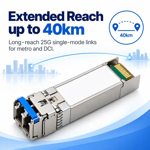 25G SFP28 ER 1310nm 40km Single-Mode Duplex LC Transceiver — Application view 3