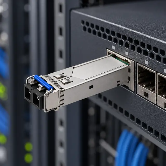 1.25G SFP 1310nm SMF Dual-Fiber Optical Transceiver 10km — In a host switch 2