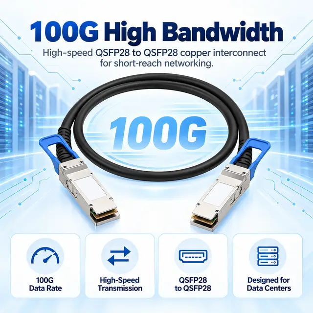 100G QSFP28 to QSFP28 Passive Direct Attach Copper Cable — Application view 3