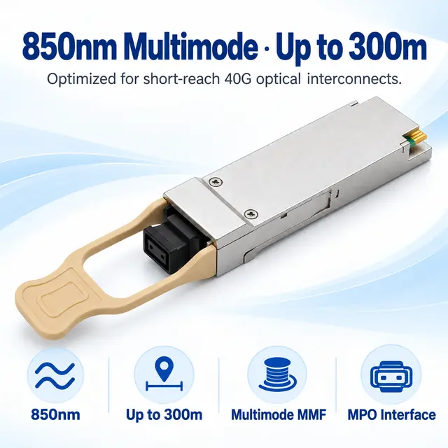 40G QSFP+ SR4 850nm 100-300m Multimode MPO Optical - 850 nm A — Application view 4
