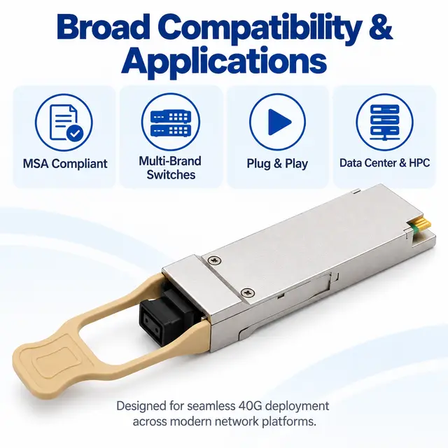 40G QSFP+ SR4 850nm 100-300m Multimode MPO Optical - 850 nm A — Application view 6
