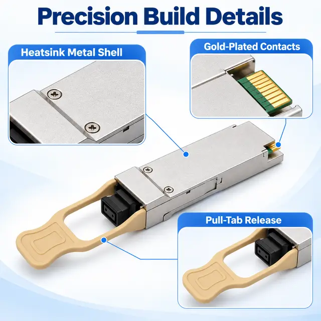 40G QSFP+ SR4 850nm 100-300m Multimode MPO Optical - 850 nm A technical drawing 3: dimensions, structure and interfaces