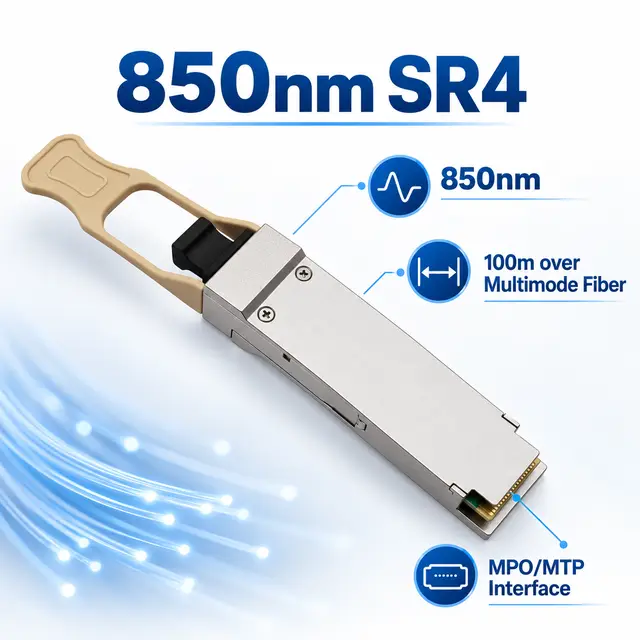 100G QSFP28 SR4 DDM Data Center Optical Transceiver Module — Application view 4