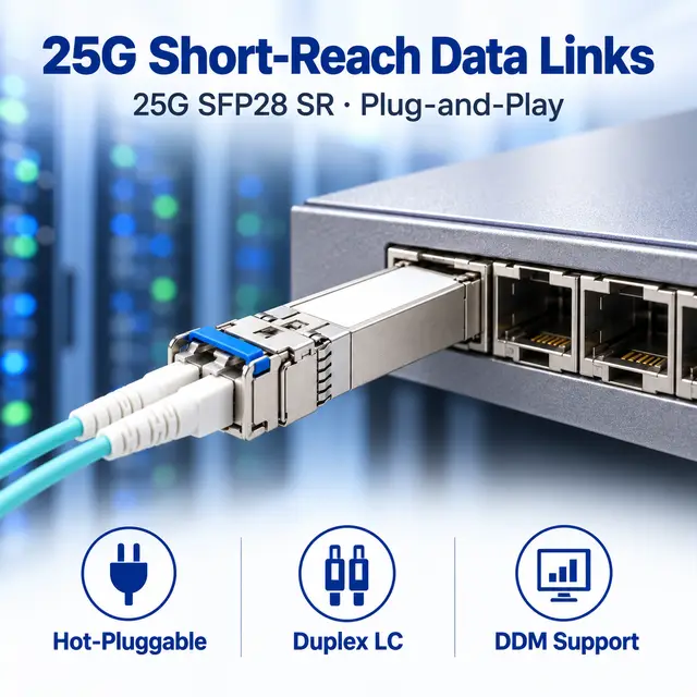 25G SFP28 SR 850nm 100m Multimode Duplex LC Optical - 850 nm A — In a host switch 2