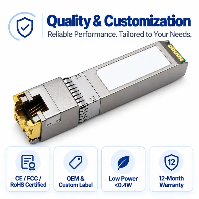 Drop-in 1000BASE-T SFP Copper RJ45 Gigabit 100m Cat5e technical drawing 4: dimensions, structure and interfaces