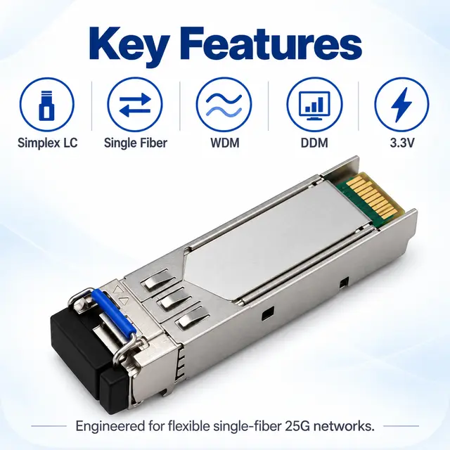 25G SFP28 BiDi Single-Fiber 1270/1330nm WDM Transceiver — Application view 5