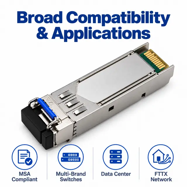 25G SFP28 BiDi Single-Fiber 1270/1330nm WDM Transceiver — Application view 6