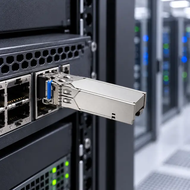 1.25G Gigabit SFP Transceiver — 1000Base SM/MM, 550m to — In a host switch 2