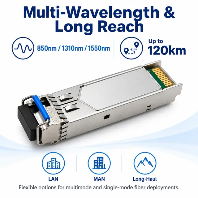 1.25G Gigabit SFP Transceiver — 1000Base SM/MM, 550m to — Application view 4