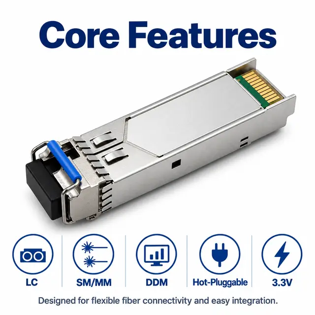 1.25G Gigabit SFP Transceiver — 1000Base SM/MM, 550m to — Application view 5