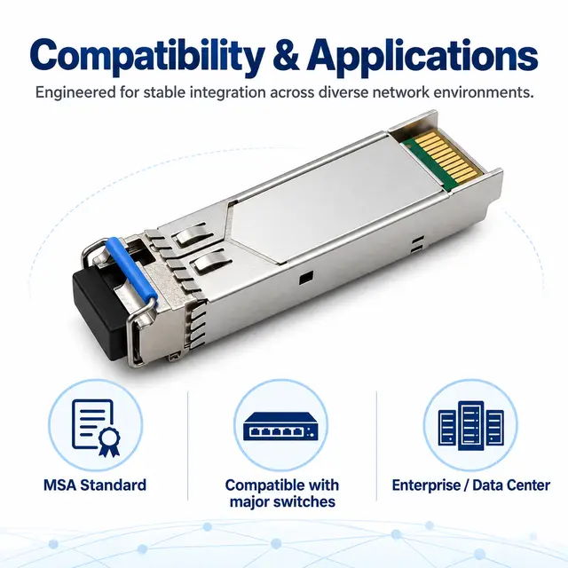 1.25G Gigabit SFP Transceiver — 1000Base SM/MM, 550m to — Application view 6