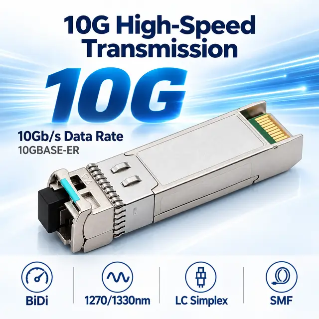 SFP-10G-BX60 10G BiDi 60km 1270/1330nm Simplex LC SMF DDM — Application view 3
