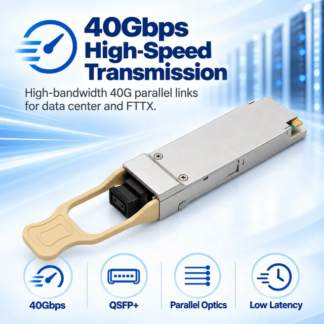 40GBASE-SR4 QSFP+ 850nm 100-150m Multimode MPO Transceiver - 850 nm A — Application view 3