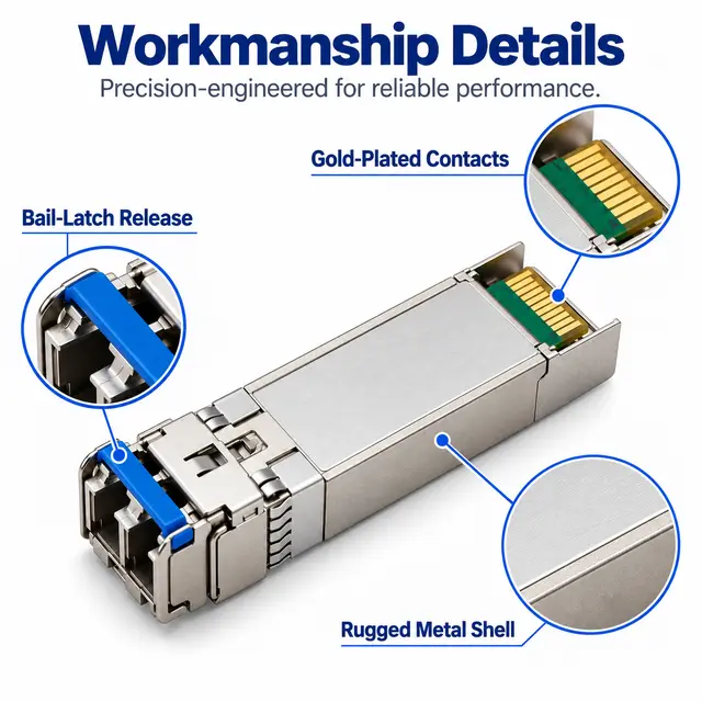 25G SFP28 SR 850nm 100m Multimode Transceiver technical drawing 3: dimensions, structure and interfaces