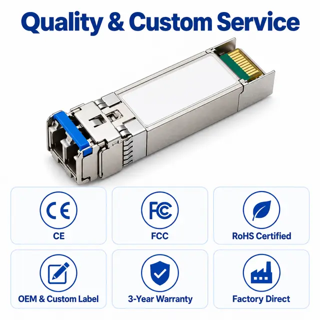 25G SFP28 SR 850nm 100m Multimode Transceiver technical drawing 4: dimensions, structure and interfaces