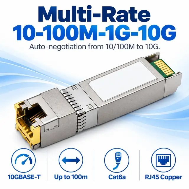 10GBASE-T SFP+ Copper RJ45 100m Multi-Rate — Application view 4