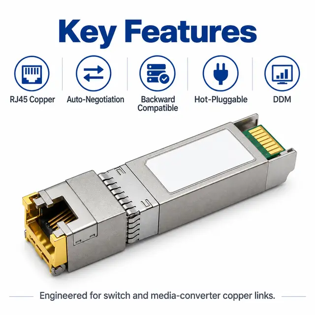10GBASE-T SFP+ Copper RJ45 100m Multi-Rate — Application view 5