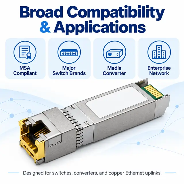 10GBASE-T SFP+ Copper RJ45 100m Multi-Rate — Application view 6