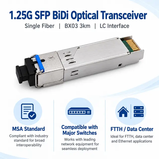 1.25G BiDi SFP 3km Tx1310nm/Rx1490nm Simplex LC SMF DDM — Application view 6