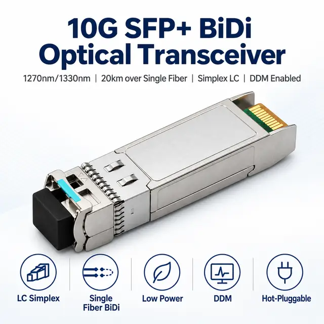 10G SFP+ BiDi BX20 20km Tx1330/Rx1270nm Simplex LC SMF DDM — Application view 5