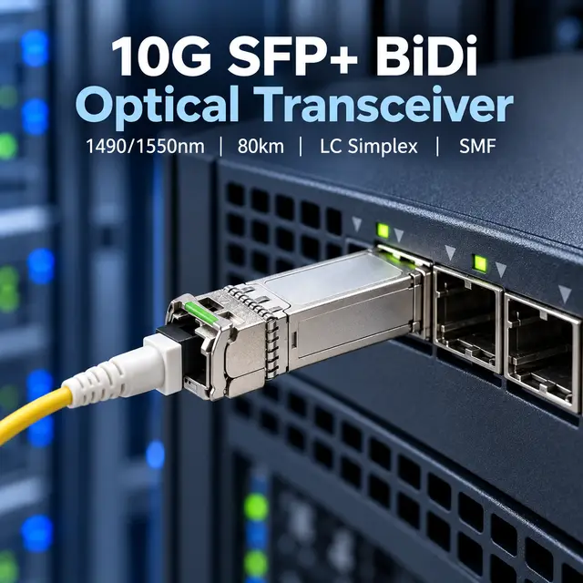 SFP-10G-BX80 10G BiDi 80km 1490/1550nm Simplex LC SMF DDM — In a host switch 2