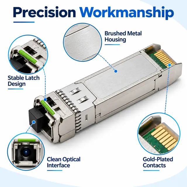 SFP-10G-BX80 10G BiDi 80km 1490/1550nm Simplex LC SMF DDM technical drawing 3: dimensions, structure and interfaces