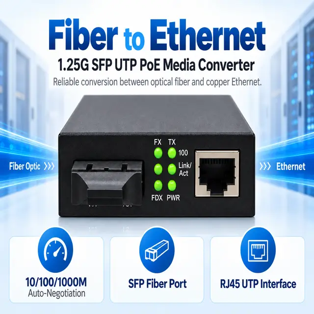 1.25G SFP UTP PoE Media Converter — Application view 3