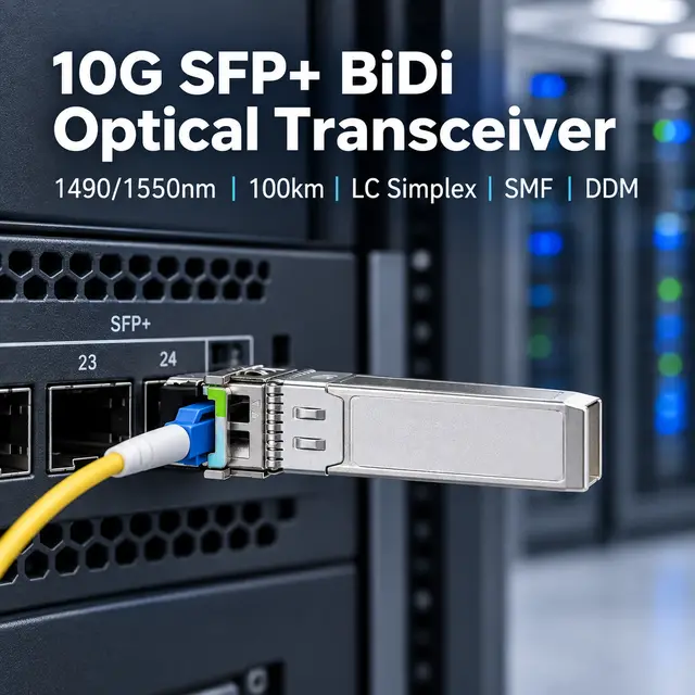 SFP-10G-BX100 10G BiDi 100km 1490/1550nm Simplex LC SMF — In a host switch 2