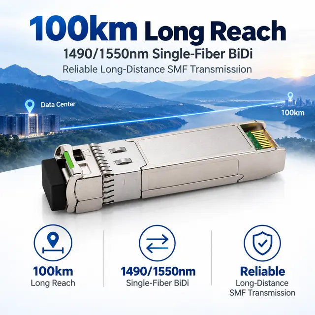 SFP-10G-BX100 10G BiDi 100km 1490/1550nm Simplex LC SMF — Application view 4