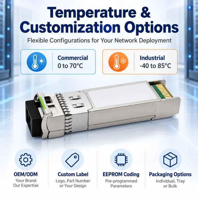 SFP-10G-BX100 10G BiDi 100km 1490/1550nm Simplex LC SMF technical drawing 4: dimensions, structure and interfaces