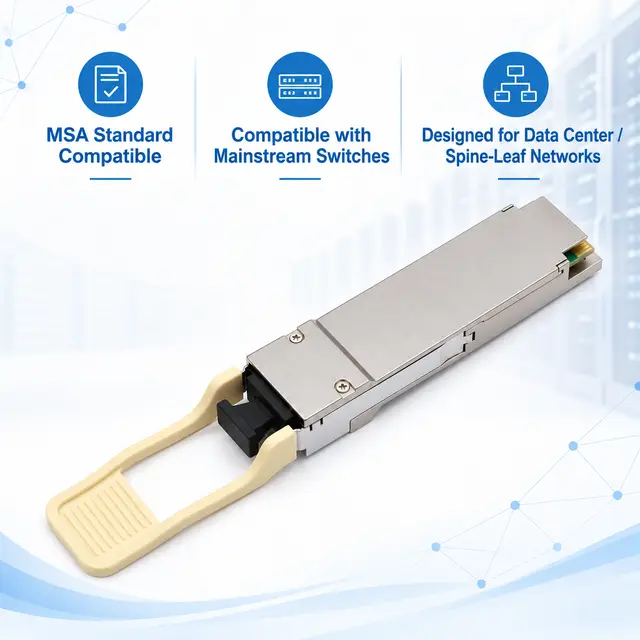 100G QSFP28-SR4 100Gb/s 850nm MPO-12 Multimode Fiber Optic — Application view 6