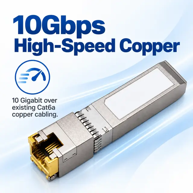 10GBASE-T SFP+ Copper RJ45 100m Cat6a Multi-Rate — Application view 3