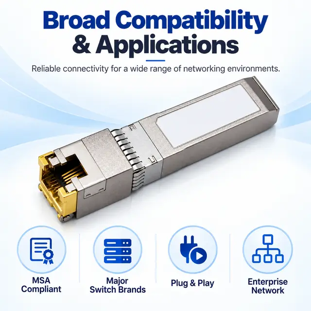 10GBASE-T SFP+ Copper RJ45 100m Cat6a Multi-Rate — Application view 6