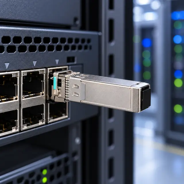 10G SFP+ BiDi BX20 20km 1270/1330nm - Industrial-Grade Transceiver — In a host switch 2