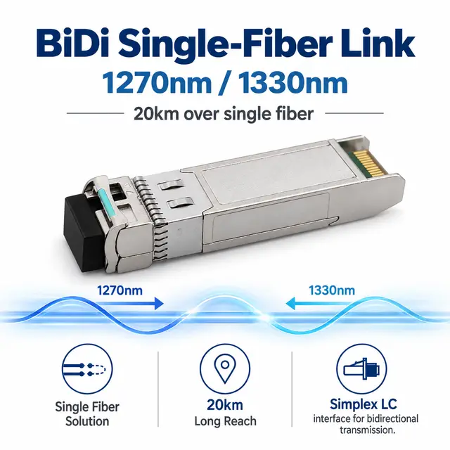 10G SFP+ BiDi BX20 20km 1270/1330nm - Industrial-Grade Transceiver — Application view 4