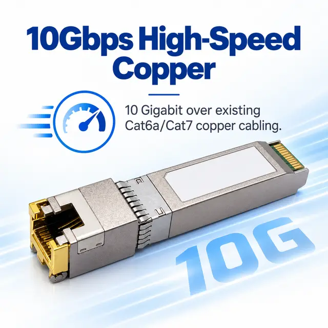 10G SFP+ Copper RJ45 10GBASE-T 30-100m Cat6a/Cat7 - t7 for Telecom & — Application view 3
