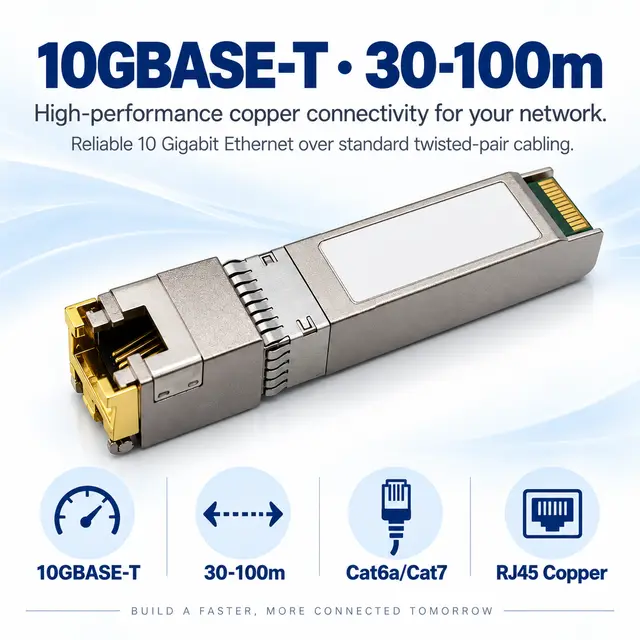 10G SFP+ Copper RJ45 10GBASE-T 30-100m Cat6a/Cat7 - t7 for Telecom & — Application view 4