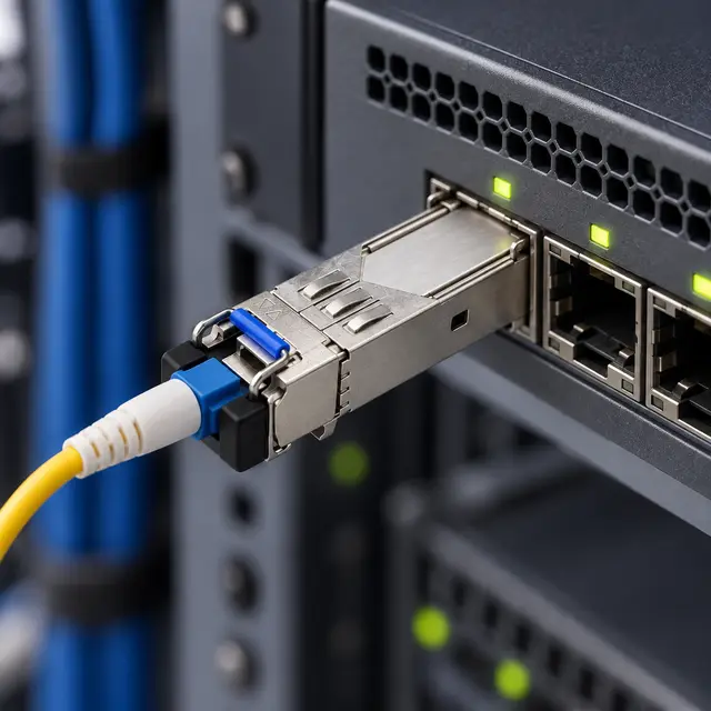 1.25G Gigabit BiDi SFP Transceiver 40km 1310nm/1550nm — In a host switch 2