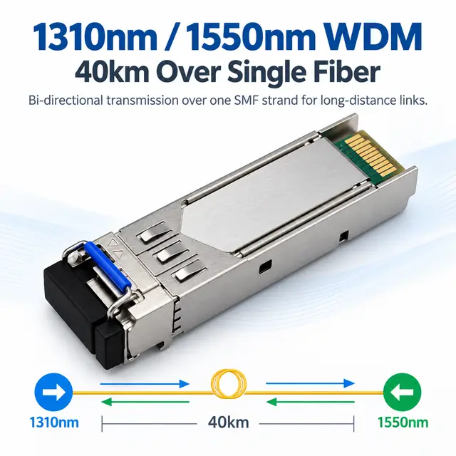 1.25G Gigabit BiDi SFP Transceiver 40km 1310nm/1550nm — Application view 4