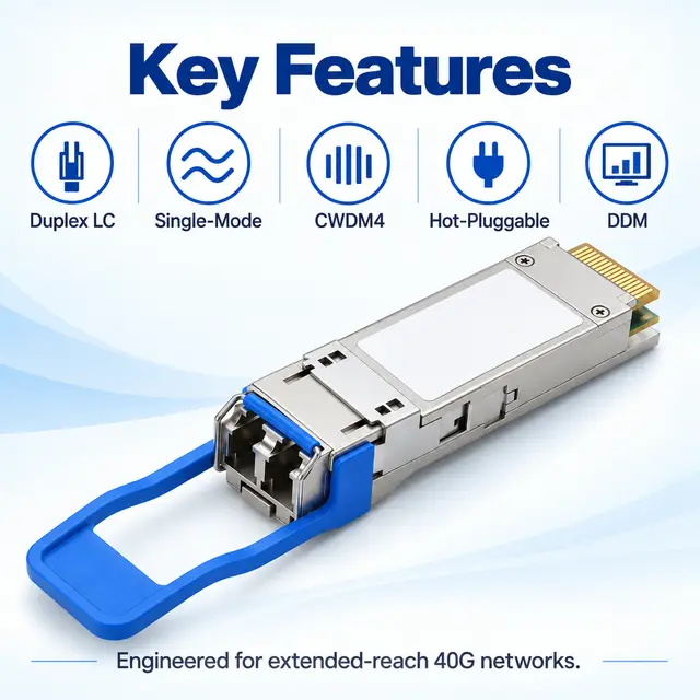 40G QSFP+ ER4 CWDM4 1270-1330nm 40km Single-Mode Duplex LC — Application view 5