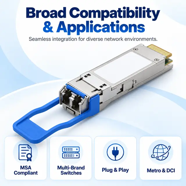 40G QSFP+ ER4 CWDM4 1270-1330nm 40km Single-Mode Duplex LC — Application view 6