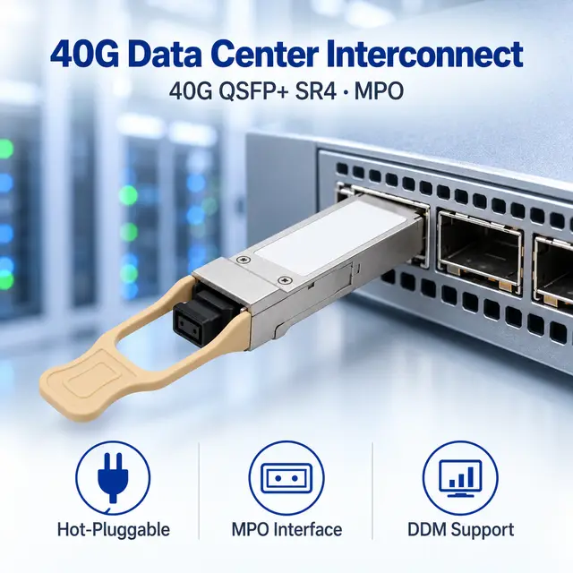 40G QSFP+ SR4 850nm 100-300m Multimode MPO Optical - 850 nm — In a host switch 2