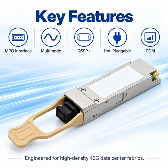 40G QSFP+ SR4 850nm 100-300m Multimode MPO Optical - 850 nm — Application view 5