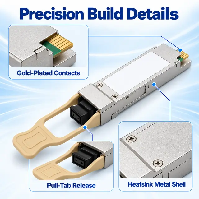 40G QSFP+ SR4 850nm 100-300m Multimode MPO Optical - 850 nm technical drawing 3: dimensions, structure and interfaces