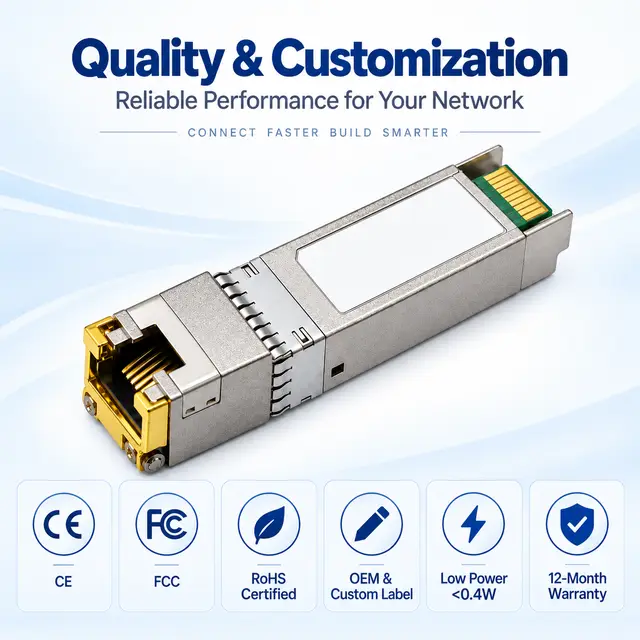 Affordable 1000BASE-T SFP Copper RJ45 Gigabit 100m technical drawing 4: dimensions, structure and interfaces