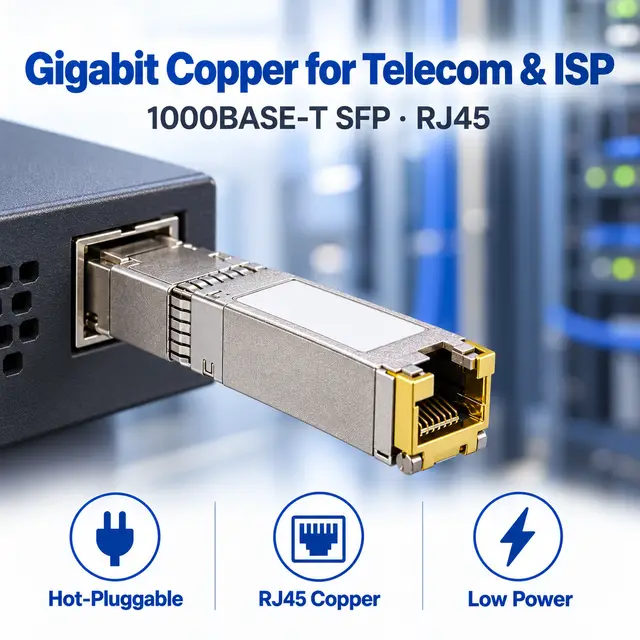 1000BASE-T SFP Copper RJ45 Gigabit 100m — In a host switch 2