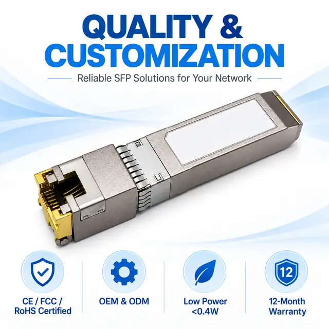 1000BASE-T SFP Copper RJ45 Gigabit 100m technical drawing 4: dimensions, structure and interfaces