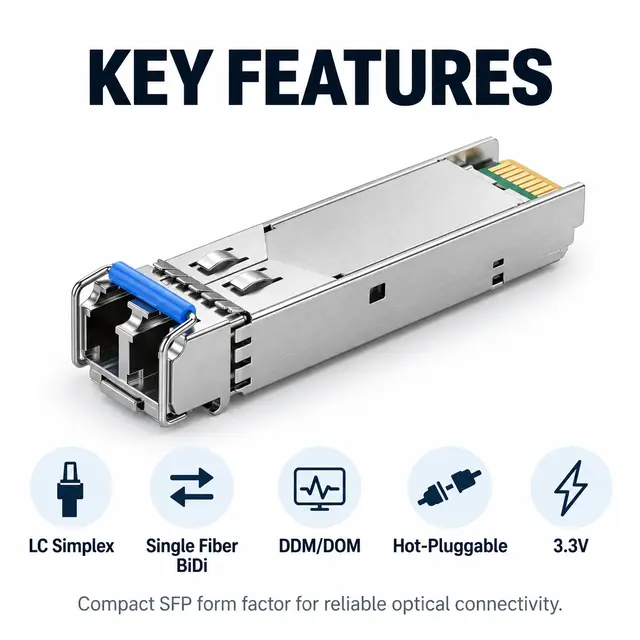 1.25G SFP BiDi Module 20km 1310nm/1550nm Single-Fiber LC — Application view 5