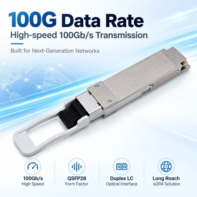 100G QSFP28 eZR4 100km LWDM4 Duplex LC SMF Optical — Application view 3
