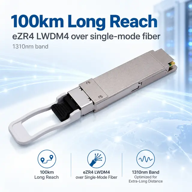 100G QSFP28 eZR4 100km LWDM4 Duplex LC SMF Optical — Application view 4